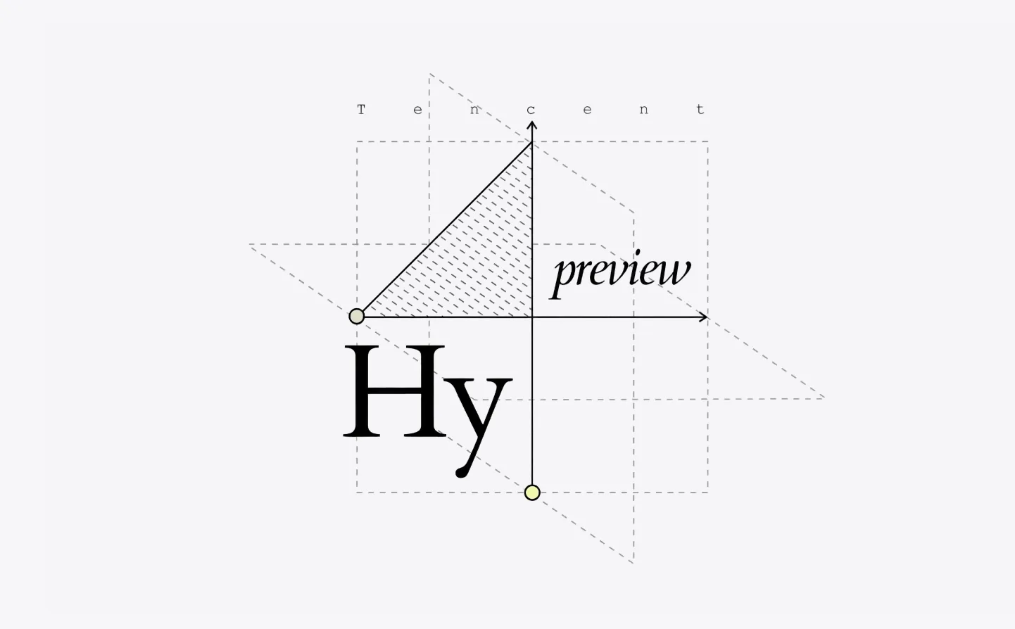 Minimal Hy4 preview logo on a light geometric background