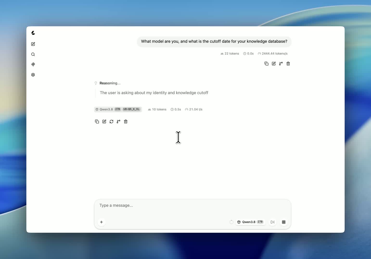 Qwen3.8-27B running locally on a Mac